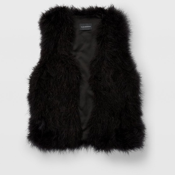 Club Monaco Black Feather Vest XS - Picture 1 of 8